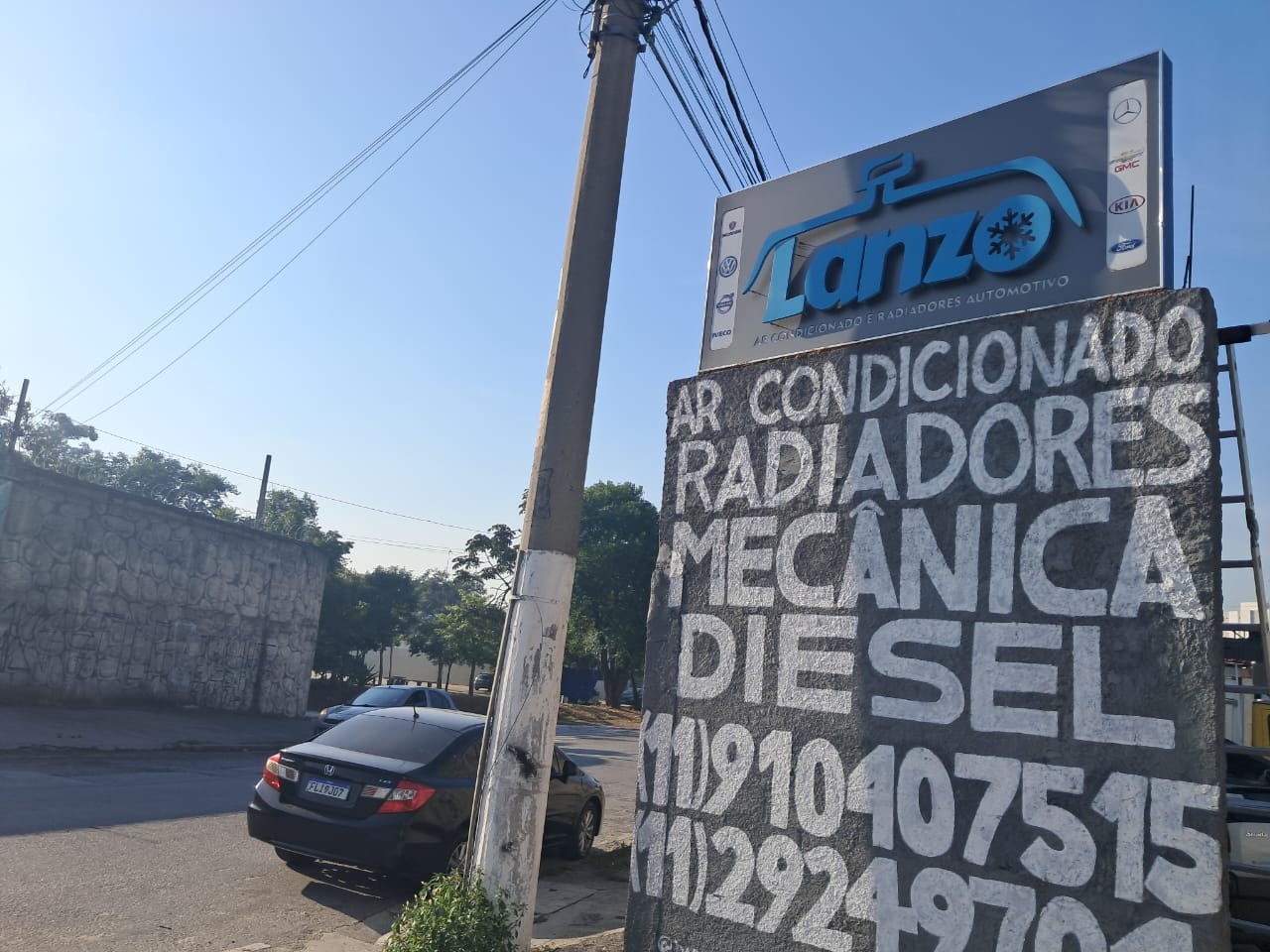 Placa Lanzo — Ar, Radiadores, Mecânica e Diesel
